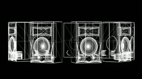 Speaker 3d Animation Stock Footage 12249866