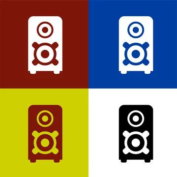 Speaker active flat icon vector illustration symbol Isolated template. Stock Illustration