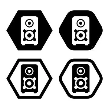 Speaker active flat icon vector illustration symbol Isolated template. Stock Illustration