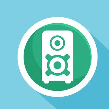 Speaker active flat icon vector illustration symbol Isolated template. Stock Illustration