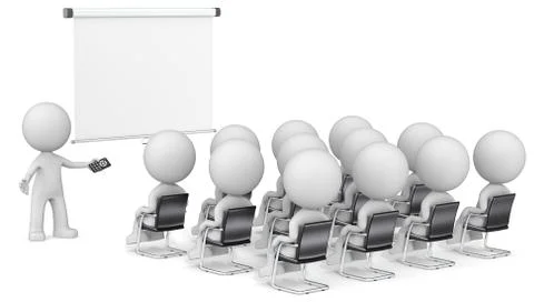 Speaker and Audience. Stock-Illustration