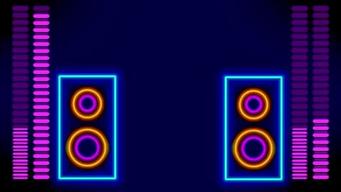 Speaker and Bar Visualizer Combo Stock Footage 335633610