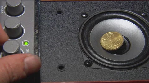 Speaker and coin Stock Footage 48966574