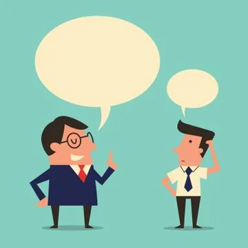 Speaker and listener Stock Illustration