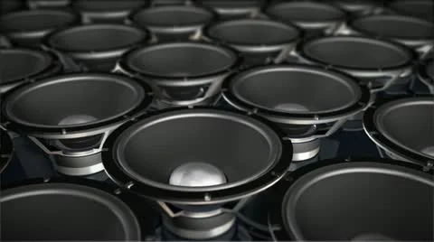 Speaker animation Flyby Stock-Footage 12268447