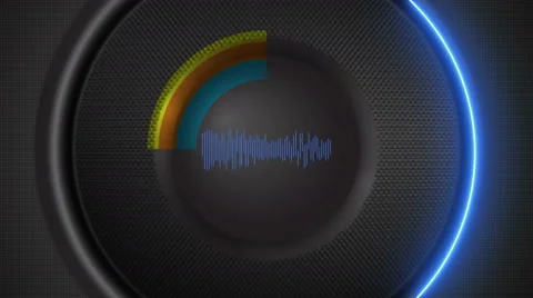 Speaker animation that plays low bass Stock Video Pond5