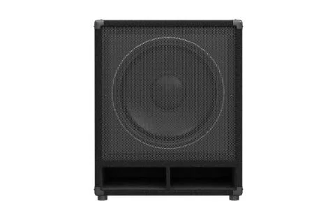 Speaker audio black, front view 스톡 일러스트