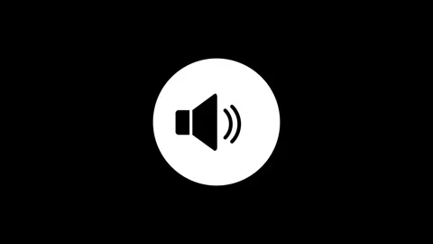 Speaker Audio technology volume animation isolated on black background Stock Footage 321824440