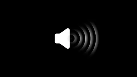 Speaker Audio volume, soundwave visually represents the audio signals animation Stock-Footage 321062237