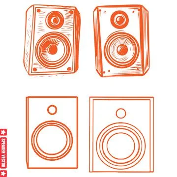 Speaker Blast  Dynamic Vector Silhouettes Stock Illustration