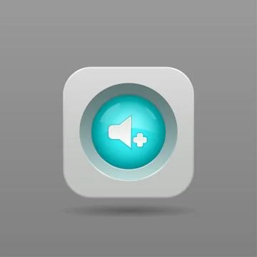 Speaker button Stock Illustration