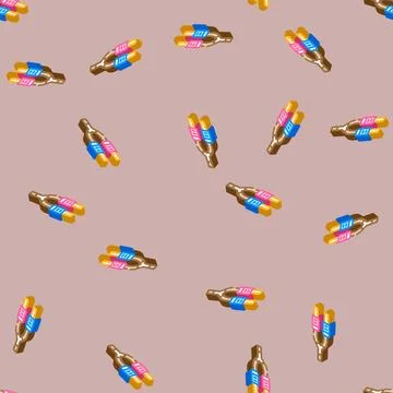 Speaker cable wire isometric icon seamless pattern Illustrazione stock