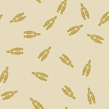 Speaker cable wire line vector seamless pattern Stock Illustration