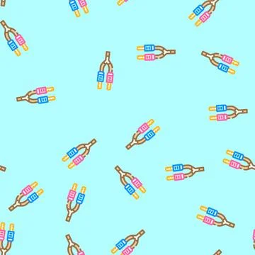 Speaker cable wire vector seamless pattern Stock Illustration