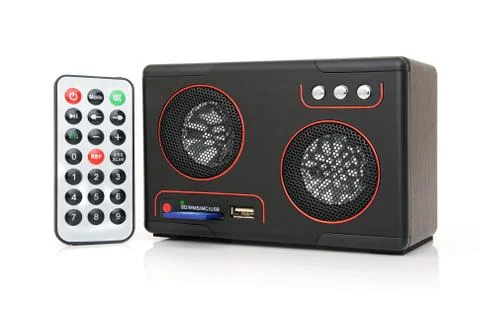 Speaker with card-reader and usb Stock Photos