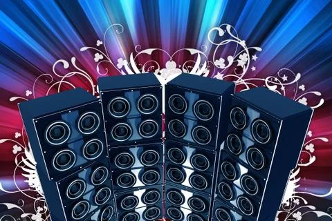 Speaker Columns Illustrazione stock
