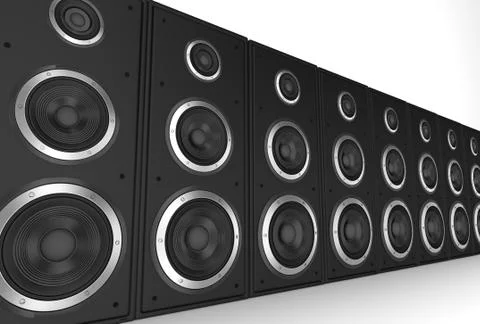 Speaker concept 3d illustration Ilustração Stock