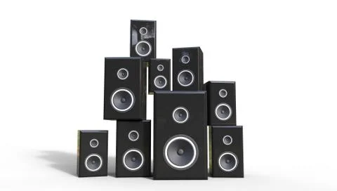 Speaker Concept 3D Rendering Иллюстрация