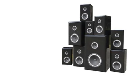 Speaker Concept 3D Rendering Isolated Stock Illustration