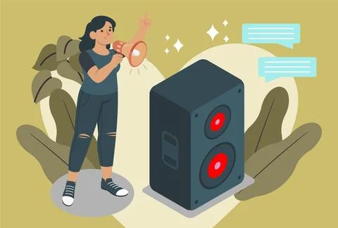 Speaker  Concept Illustration Stock Illustration
