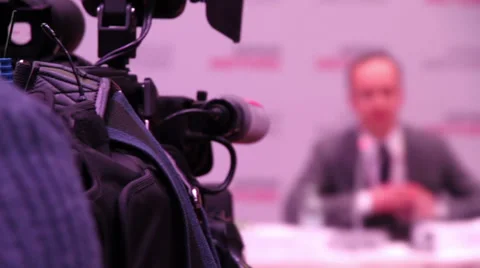 Speaker at the Conference HD Stock Footage 34925593