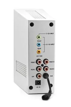 Speaker connection panel Stock Photos