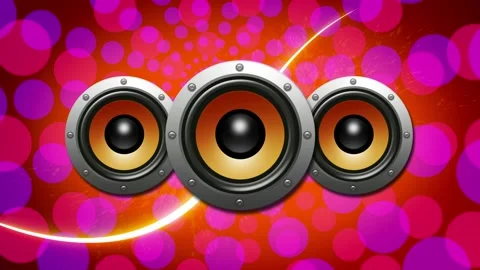 Speaker Dance / Audio Visualizer Loop (4K) Stock Footage 201828514