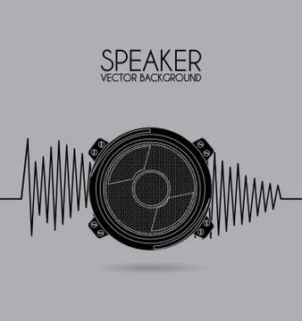 Speaker design over gray background vector illustration Stock Illustration