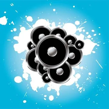 Speaker difference Grunge style speaker background with room to add your o... Stock Photos