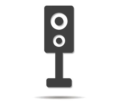 Speaker double shadow icon vector Ilustração Stock