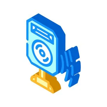 Speaker electronic device isometric icon vector illustration Stock Illustration