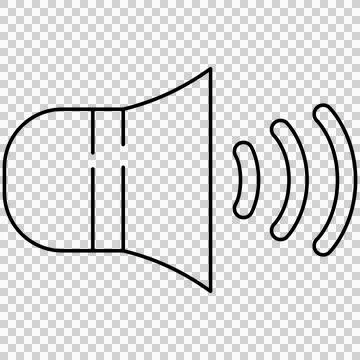 Speaker emitting sound waves Stock Illustration