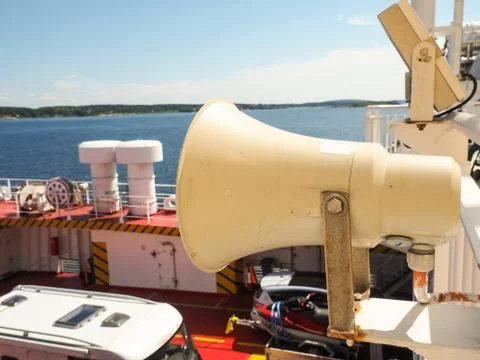 Speaker on ferry Stock Photos