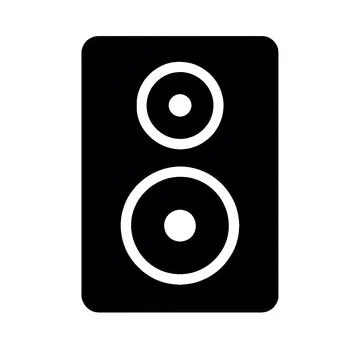Speaker Flat Icon Perfect for Web, UI Design, and Graphic Design. Stock Illustration