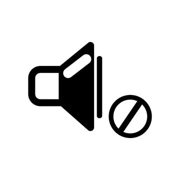 Speaker off flat icon vector illustration symbol Isolated template. Stock Illustration