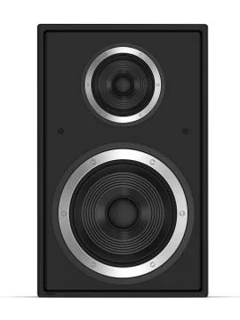Speaker front view concept  3d illustration Stock Illustration