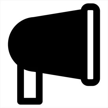 Speaker glyph icon vector illustration isolated on white background Stock Illustration