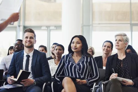 The speaker has their attention Stock Photos