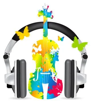 Speaker headphones Stock Illustration