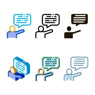Speaker human talent icon vector looks イラスト素材