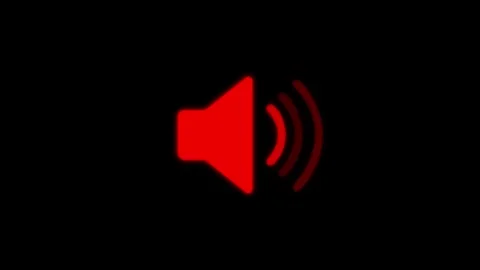 Speaker icon animated on black background,soundwave animation visually repr.. Stock Footage 327757018