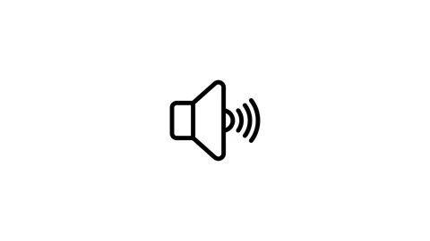 Speaker icon animated on, speaker volume animation, microphone, sound voice.. Stock-Footage 330289339