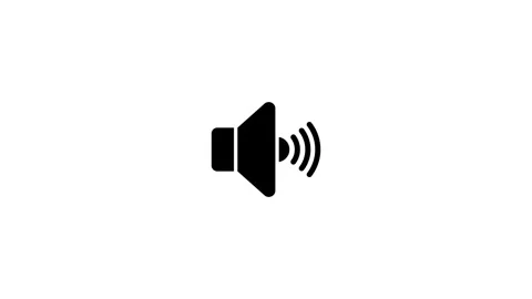 Speaker icon animated on, speaker volume animation, microphone, sound voice.. Stock Footage 330289341