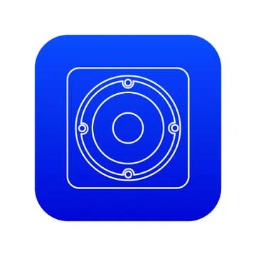 Speaker icon blue Ilustración de archivo