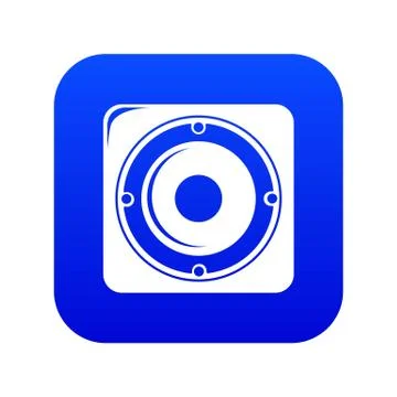 Speaker icon blue vector Ilustración de archivo