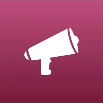 Speaker icon broadcasting speak isolated scream Stock Illustration