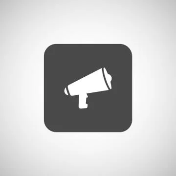 Speaker icon broadcasting speak isolated scream Stock Illustration