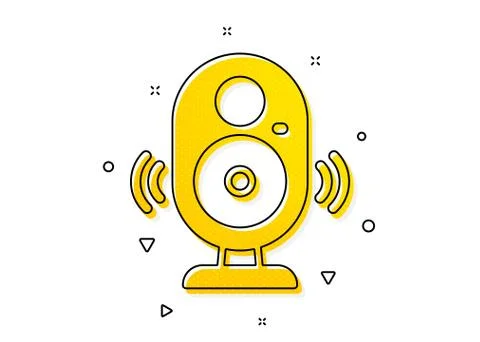 Speaker icon. Computer component sign. Sound symbol. Vector Illustrazione stock