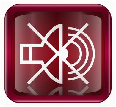 Speaker off icon dark red, isolated on white background Stockillustratie