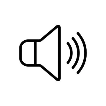 Speaker icon design in linear style. Vector. Stock Illustration